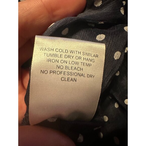 Taylor Tillman New York Gabrielle Navy Polka Dot Tiered Midi Skirt M $215 - Picture 6 of 6